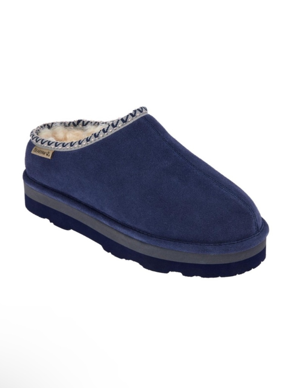 NEW❗️ BEARPAW Lucille Water and Stain-Repellent Suede Mule in indigo